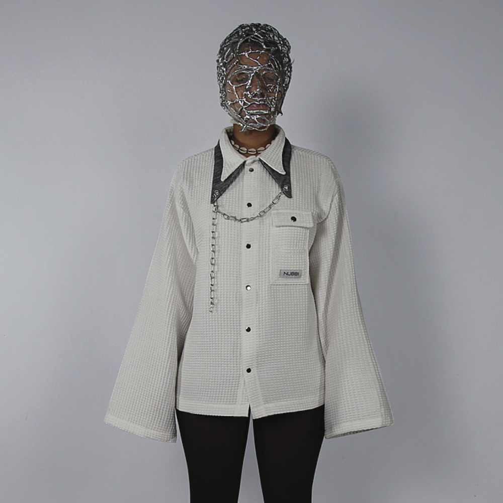 Chemise en nid d'abeille avant